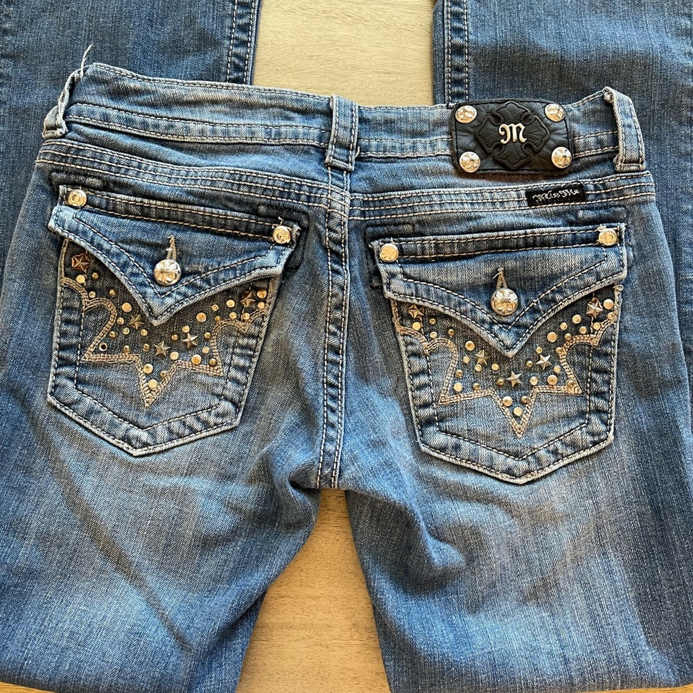 Miss Me Studded Blue Boot Cut Jeans